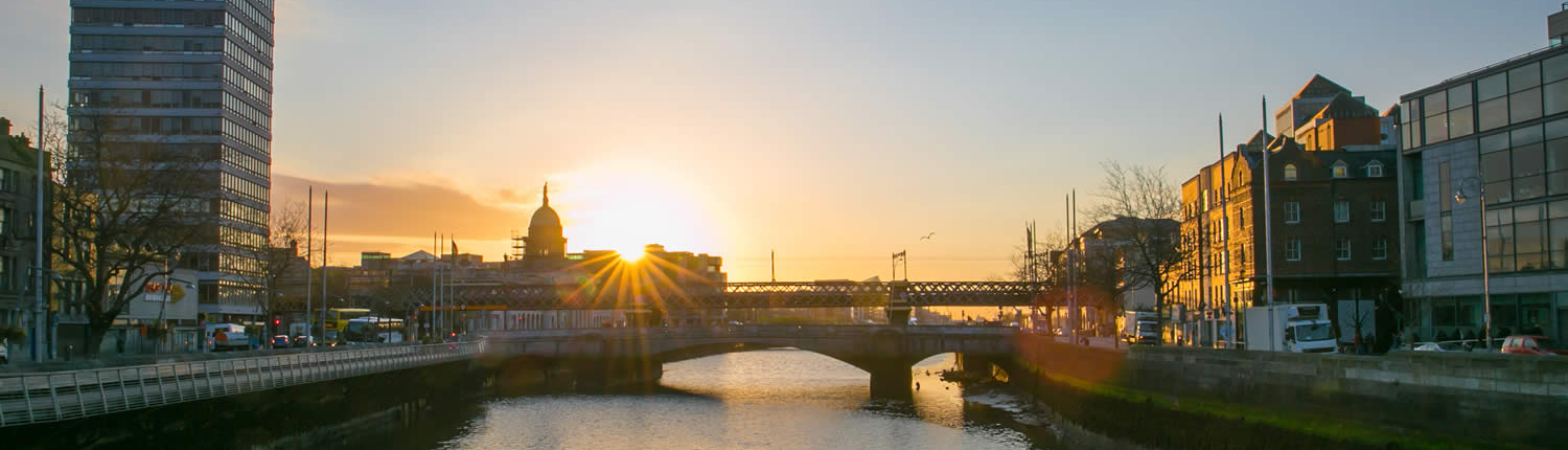 Sunlight in Dublin City.